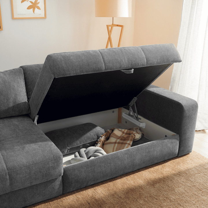 Big sofa Space chenille Gris foncé