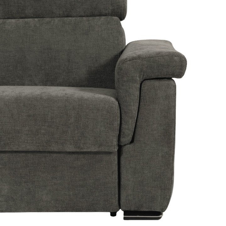 Canapé lit Colosseo 120 cm tissu merlin anthracite