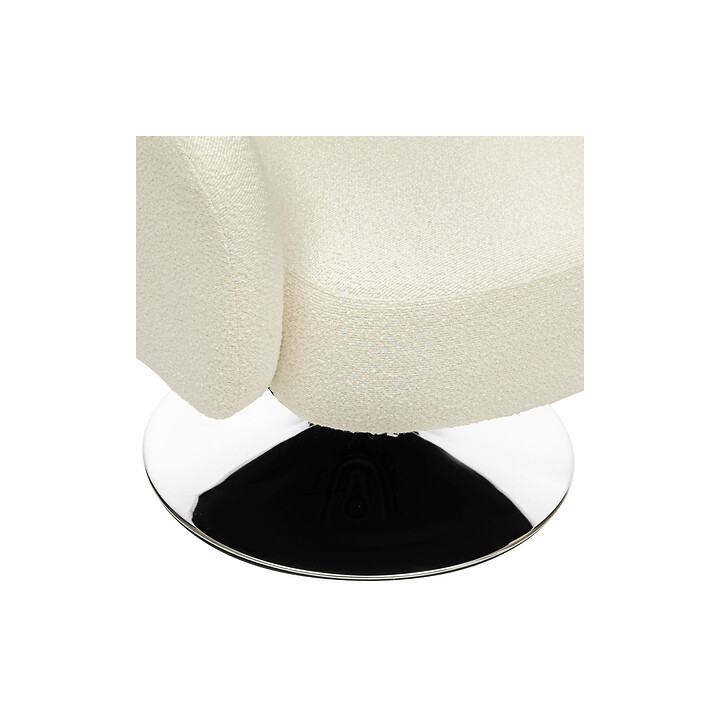 Fauteuil Pivotant Edith bouclette blanc