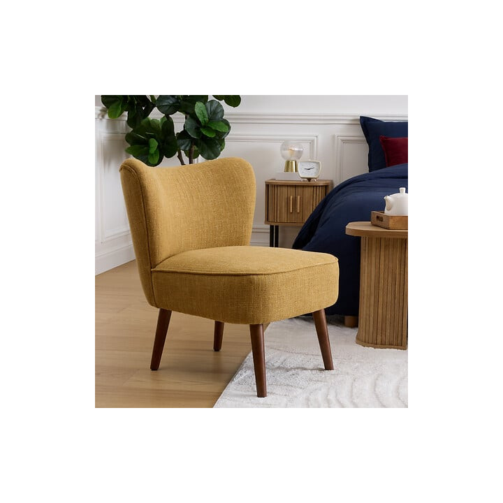 Fauteuil Aera tissu ocre