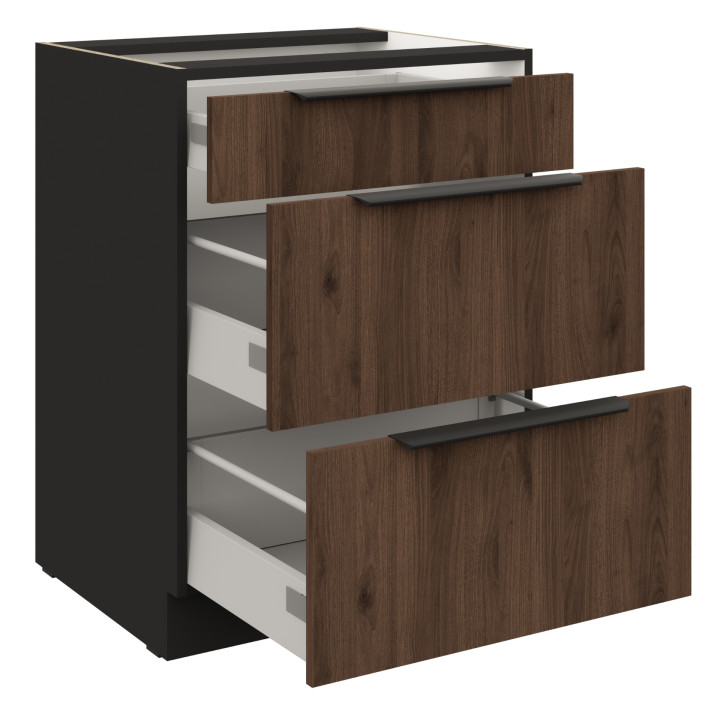 Bas 60 cm Casserolier Monza noyer