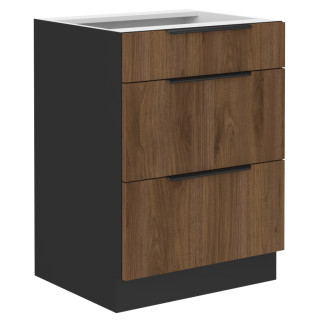 Bas 60 cm Casserolier Monza noyer