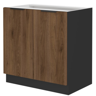 Bas 80 cm 2 portes Monza noyer
