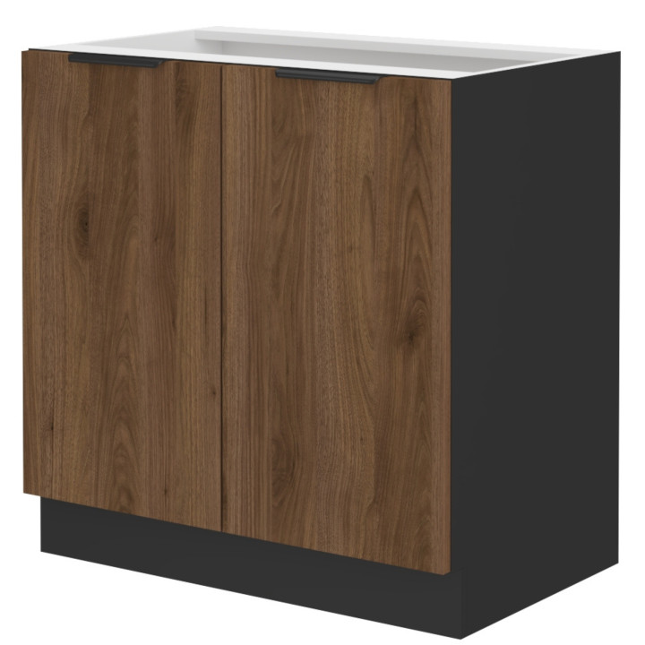 Bas 80 cm 2 portes Monza noyer