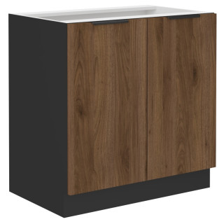 Bas 80 cm 2 portes Monza noyer