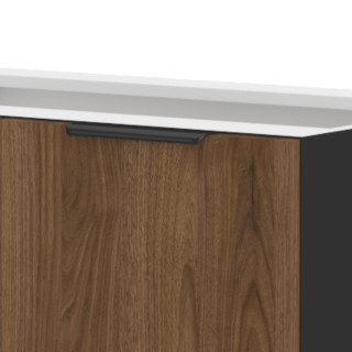Bas 80 cm 2 portes Monza noyer