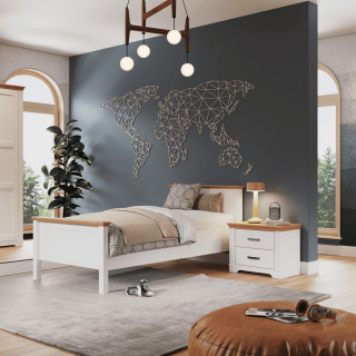 Lit 90 x 200 cm Maluno blanc