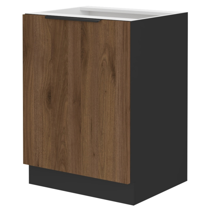 Bas 60 cm 1 porte Monza noyer
