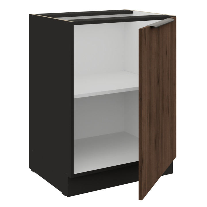 Bas 60 cm 1 porte Monza noyer
