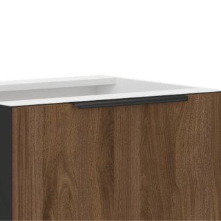 Bas 60 cm 1 porte Monza noyer