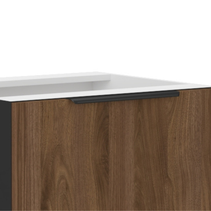 Bas 60 cm 1 porte Monza noyer