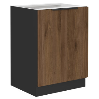 Bas 60 cm 1 porte Monza noyer