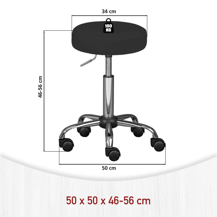 Tabouret Arsa noir