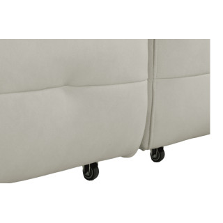 Salon d'angle gauche Saphire avec assise coulissantes blanc