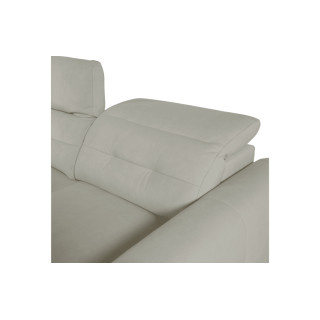 Salon d'angle gauche Saphire avec assise coulissantes blanc