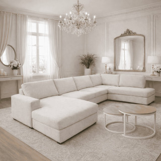 Salon d'angle Riva droit - chaise longue à gauche