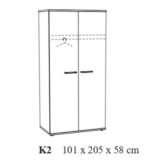 Garderobe Lola 2 portes K2