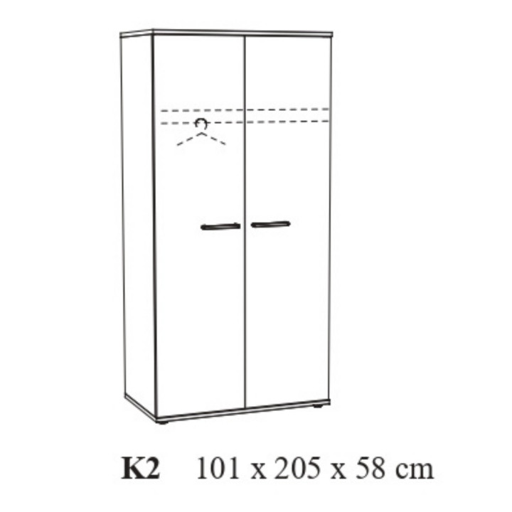 Garderobe Lola 2 portes K2