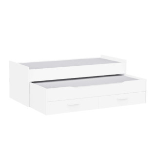 Lit gigogne Twist 90 x 200 cm blanc