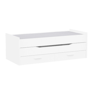 Lit gigogne Twist 90 x 200 cm blanc