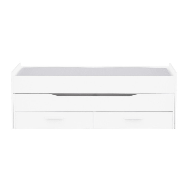 Lit gigogne Twist 90 x 200 cm blanc