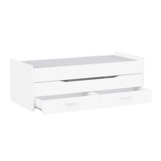 Lit gigogne Twist 90 x 200 cm blanc