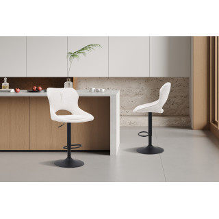 Chaise de bar Mori tissu Beige