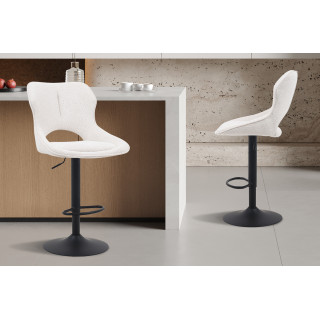 Chaise de bar Mori tissu Beige