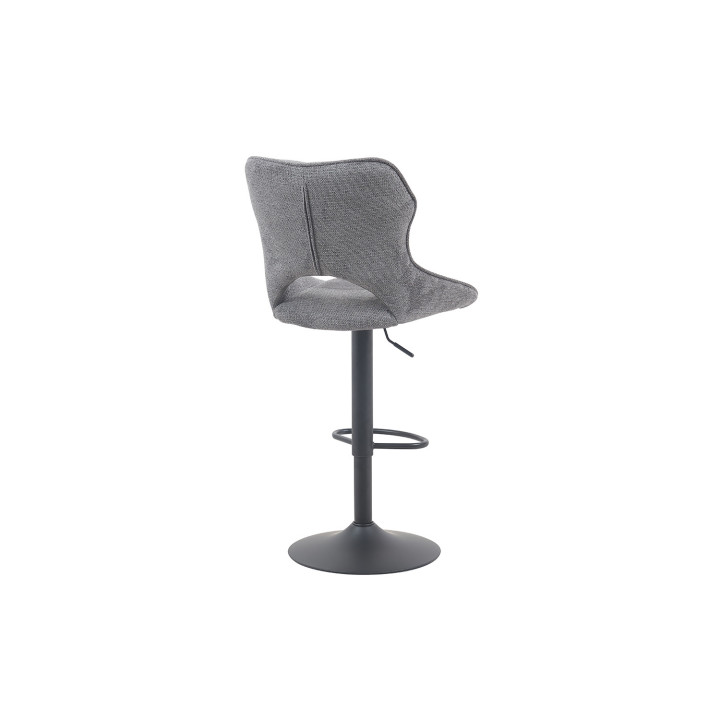 Chaise de bar Mori tissu gris foncé