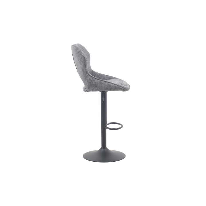 Chaise de bar Mori tissu gris foncé