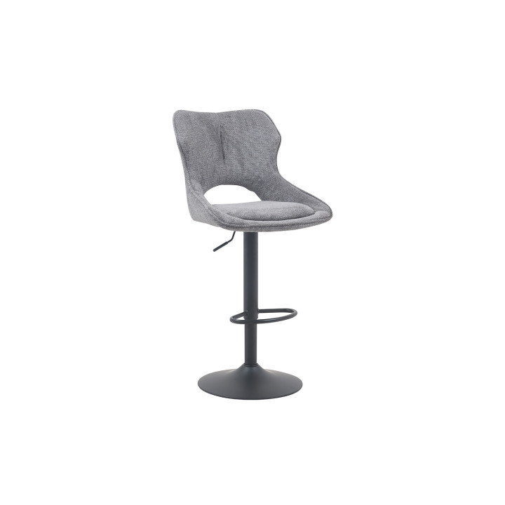 Chaise de bar Mori tissu gris foncé