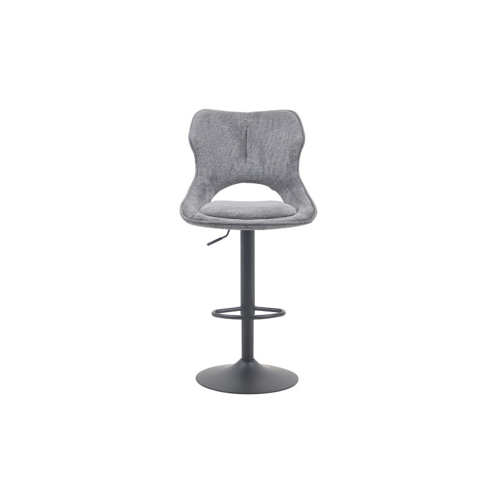 Chaise de bar Mori tissu gris foncé
