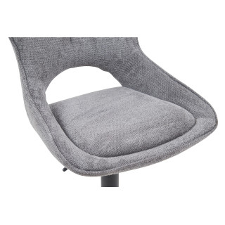 Chaise de bar Mori tissu gris foncé