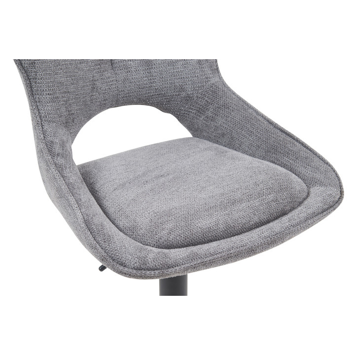 Chaise de bar Mori tissu gris foncé