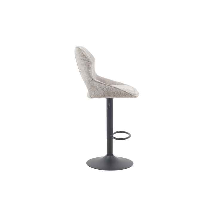 Chaise de bar Mori tissu gris clair