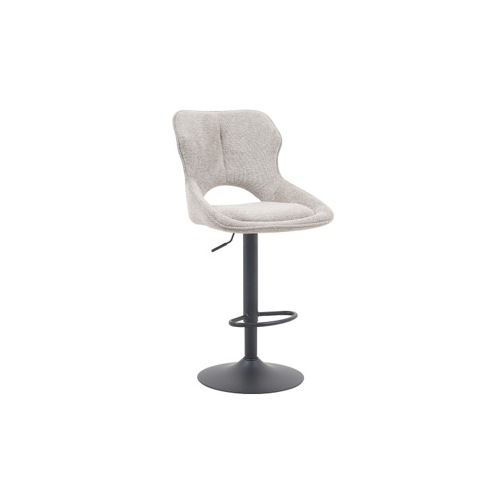 Chaise de bar Mori tissu gris clair