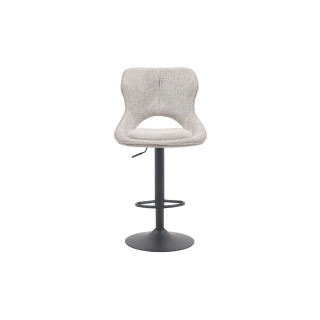 Chaise de bar Mori tissu gris clair