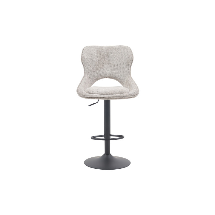 Chaise de bar Mori tissu gris clair