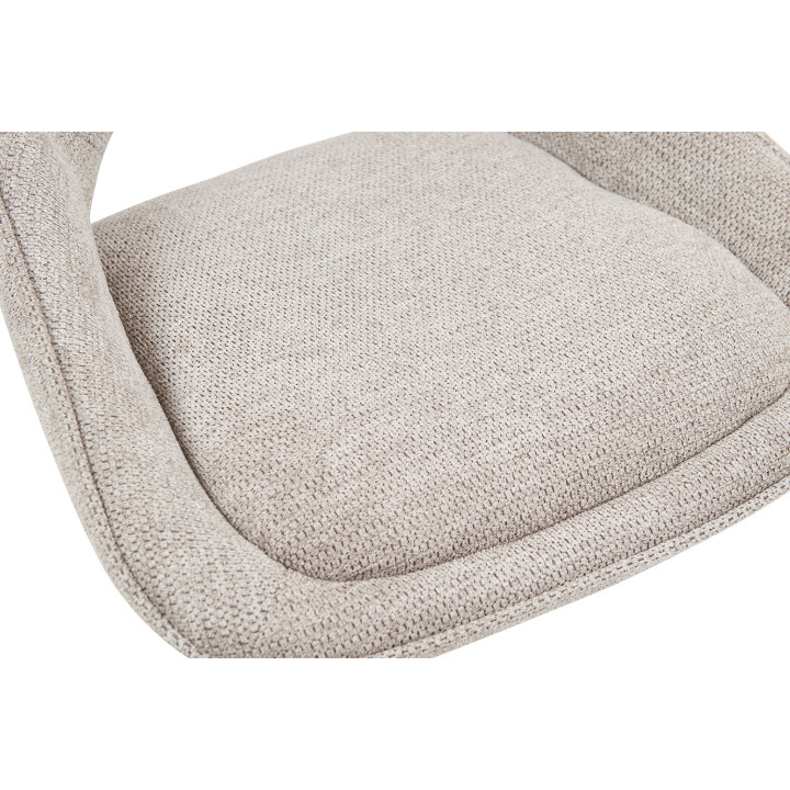 Chaise de bar Mori tissu gris clair