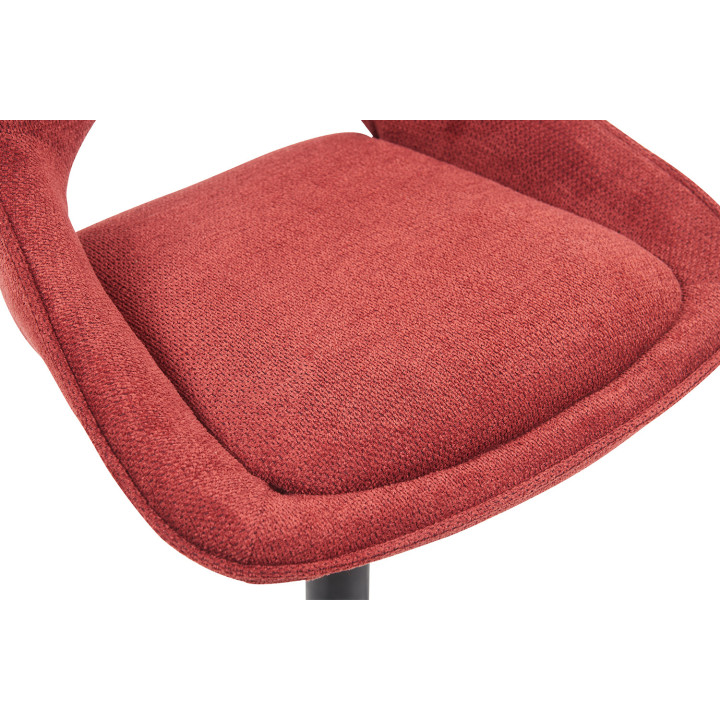Chaise de bar Mori tissu rouge