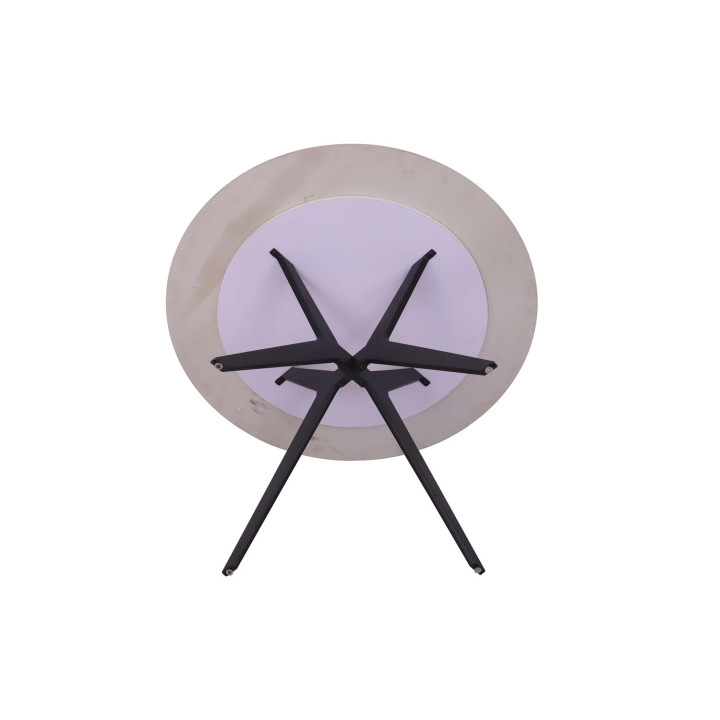 Table Appolo 110 cm pierre brillante gris