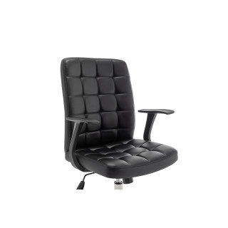 Chaise de bureau Luka Noir Pu