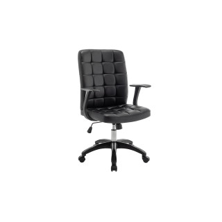 Chaise de bureau Luka Noir Pu