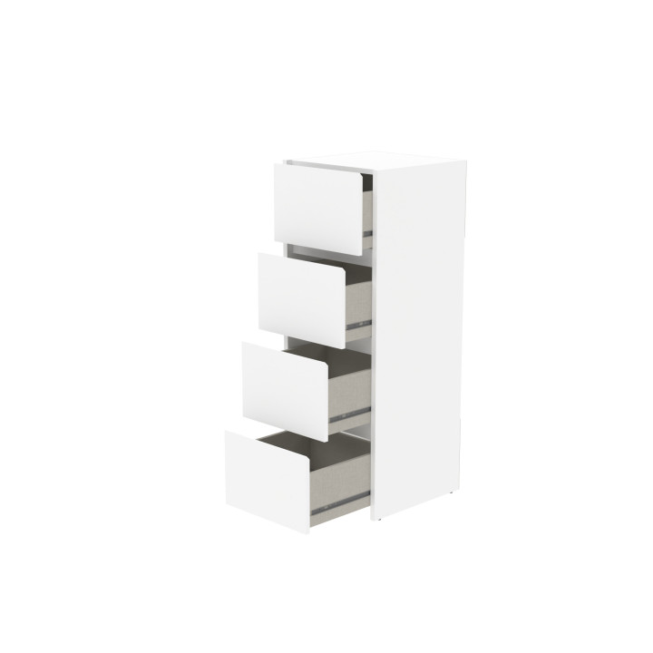 Commode 4 tiroirs Mosaik blanc ( sur commande )