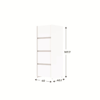 Commode 4 tiroirs Mosaik blanc ( sur commande )