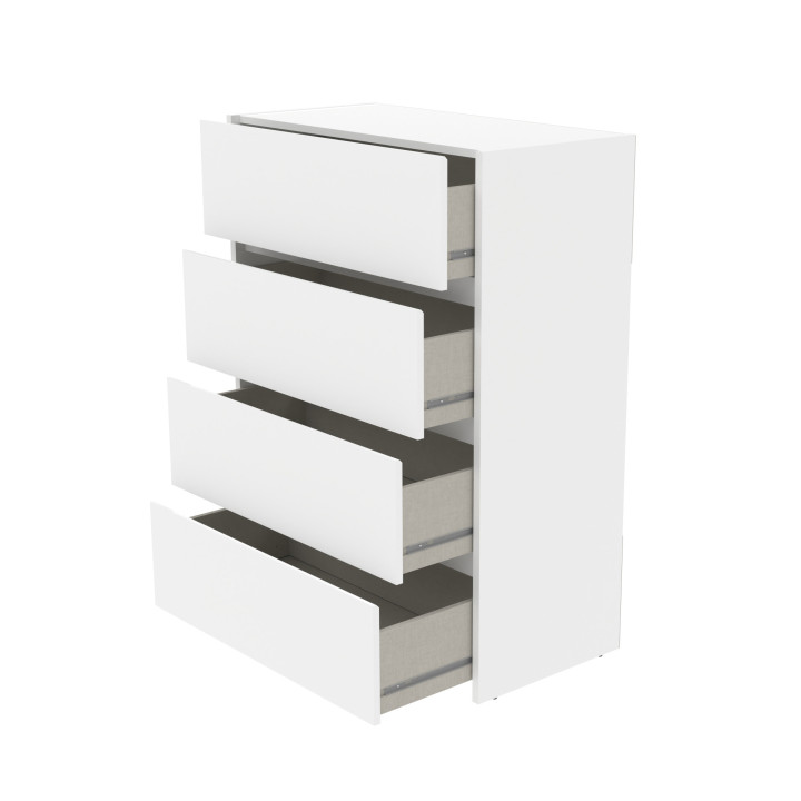 Commode 4 tiroirs Mosaik blanc ( sur commande )