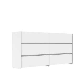 Commode 6 tiroirs Mosaik blanc ( sur commande )