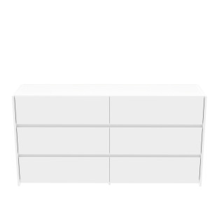 Commode 6 tiroirs Mosaik blanc ( sur commande )