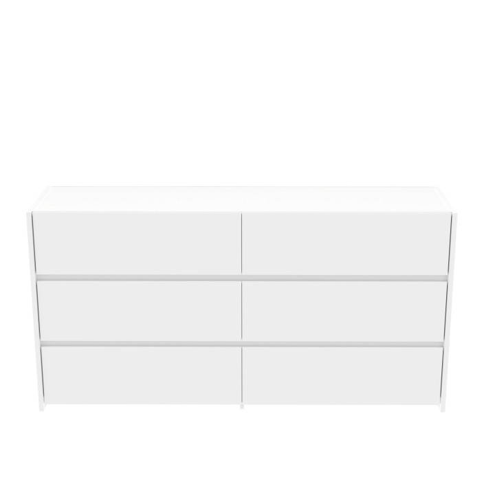 Commode 6 tiroirs Mosaik blanc ( sur commande )