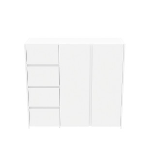 Enfilade 2 portes et 4 tiroirs Mosaik blanc ( sur commande )